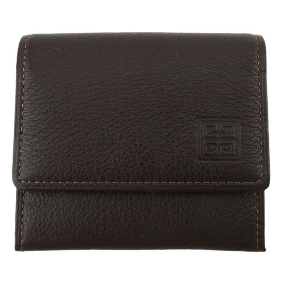 GIVENCHY coin case 4G logo leather AUTH USED T19012